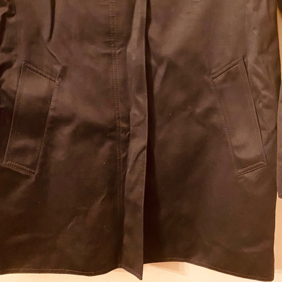 Coach Women’s Navy Blue Mid Length Pink Lining Logo Long Sleeves Trench - Picture 4 of 11